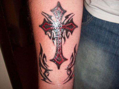 cross tattoos for forearm