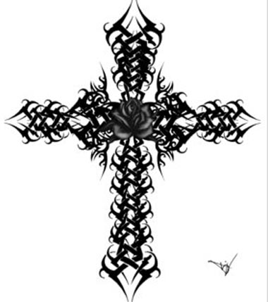 gothic tattoos. gothic cross designs,