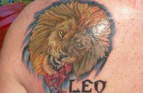 Leo Zodiac Symbol Tattoos